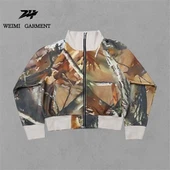 지퍼 프린팅 스웨트셔츠